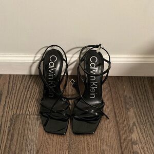Calvin Klein Women's Black Strappy Heels